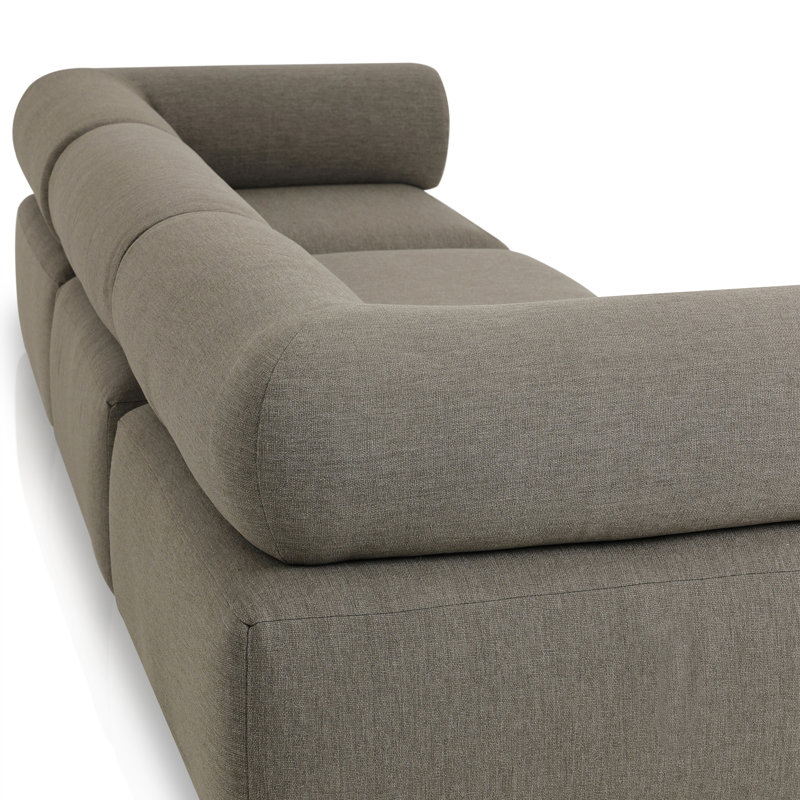 Lenox Modular Sectional, Brown Polypropylene/Olefin