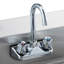 Lavabo à main commercial avec robinet, lavabo en acier inoxydable pour le lavage, petit lavabo pour les mains, lavabo mural, lavabo utilitaire pour restaurant