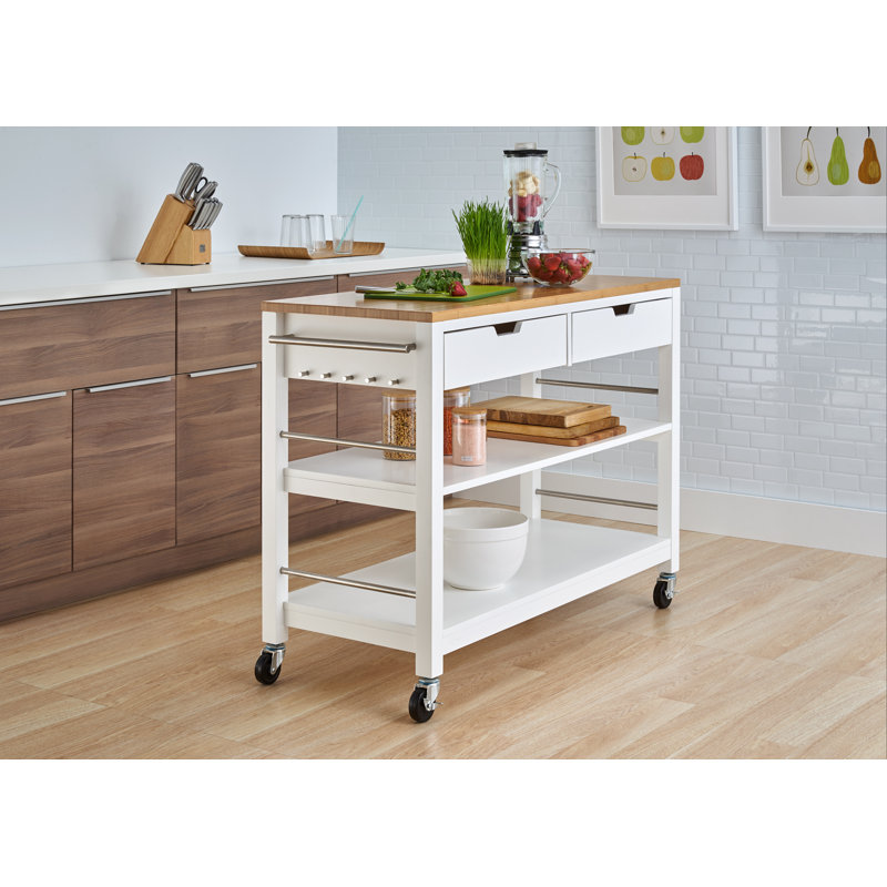 Jones Street Solid Wood Top Kitchen Island