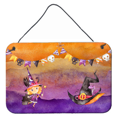 Bannière de fête petite sorcière Halloween