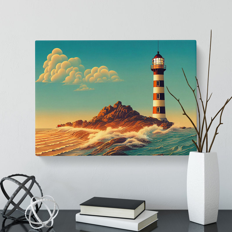 Lighthouse Seascape Vol.4 - Wrapped Canvas, 40cm H x 60cm W x 3cm D