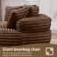 Canapé paresseux brun à compression, fauteuil à billes à haut dossier 55,1 po, canapé-lit confortable et durable pour le salon et le bureau-1502054034