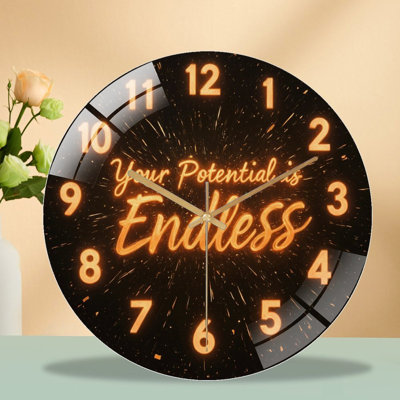 Horloge murale en verre 12 po