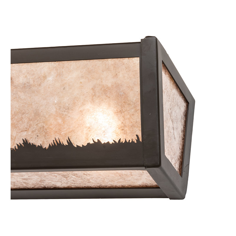 Éclairage pour salle de bain 36 po, H 4,5 po x l 36 po x P 5,5 po, Argent argent, Bronze frotté à l'huile