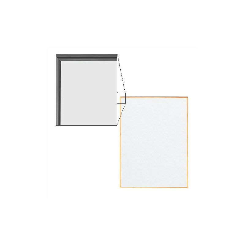 Peter Pepper Porcelain Wall Wood Whiteboard, 4' H x 4' W, Black