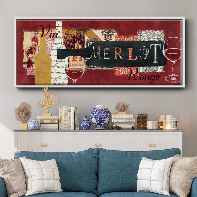 Merlot- Framed Canvas, 24" H x 60" W