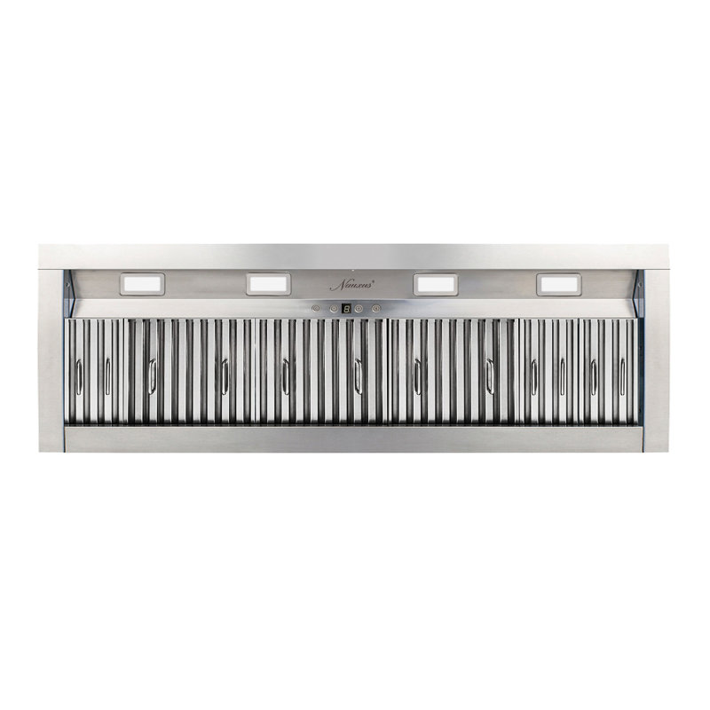60" 1200 Insert Range Hood Baffle Filter Light Kitchen Hood Vents Included Stainless Steel