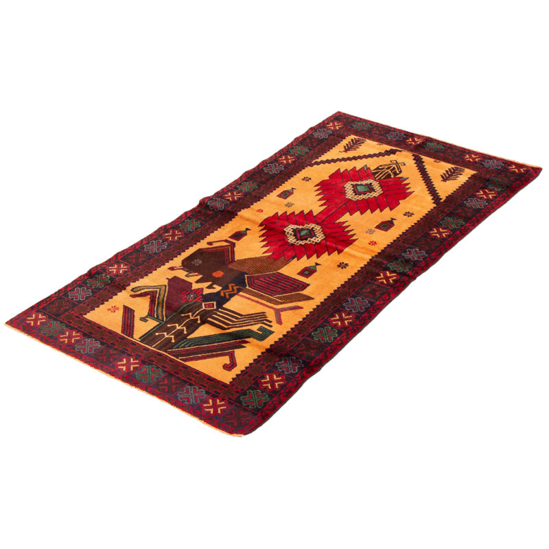 Tapis orange clair Dequita 3 pi 3 po x 6 pi 5 po