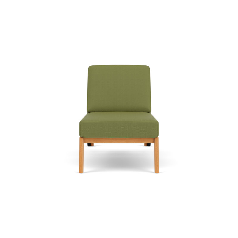Alpine Outdoor Teak Chaise Lounge, Reflections Grass