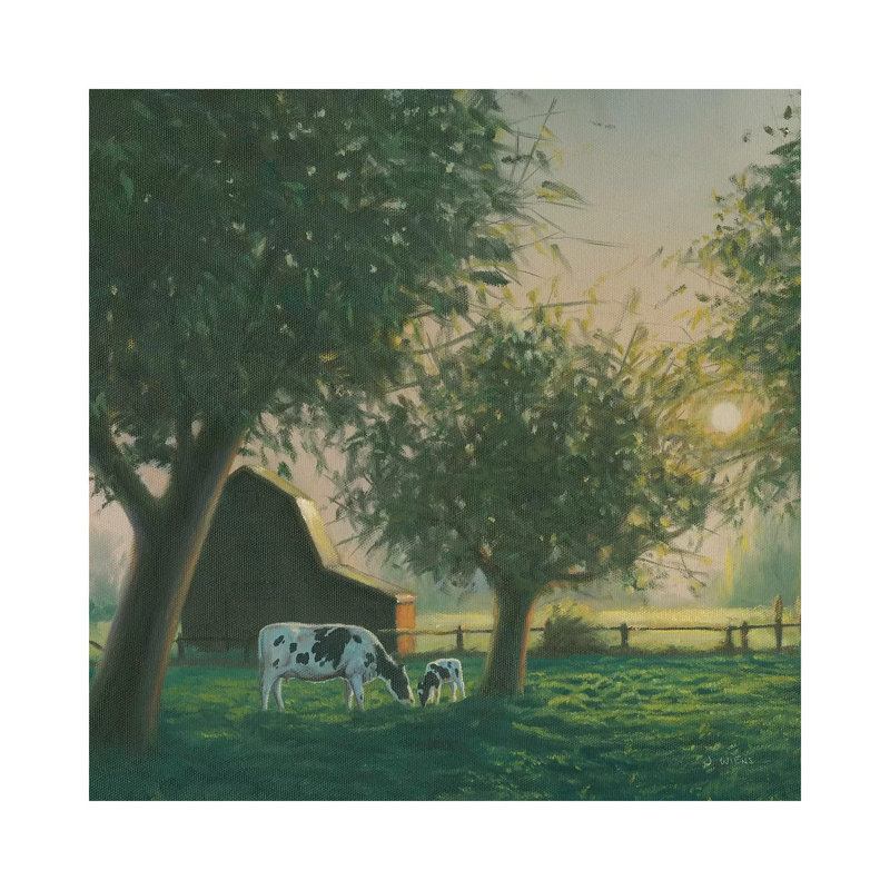 Farm Life IV by James Wiens - Wrapped Canvas Painting, 45.72 cm H x 45.72 cm W x 3.175 cm D