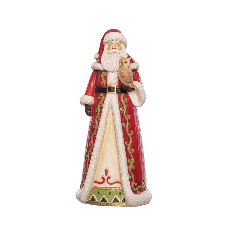Figurine père Noël et hibou