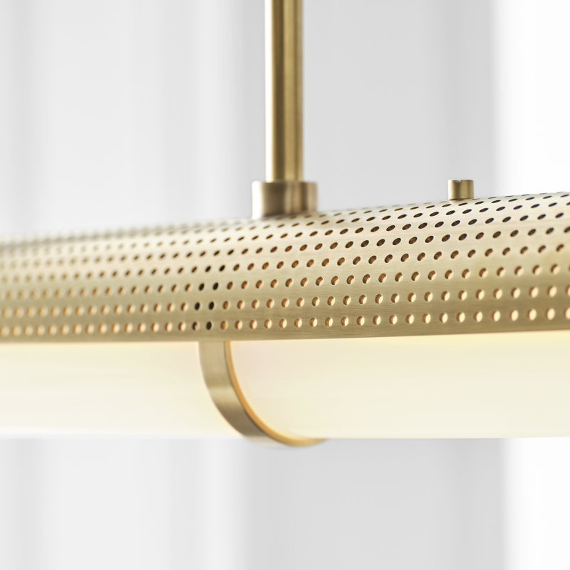Kelly Wearstler Precision Large Linear Chandelier, Antique Burnished Brass