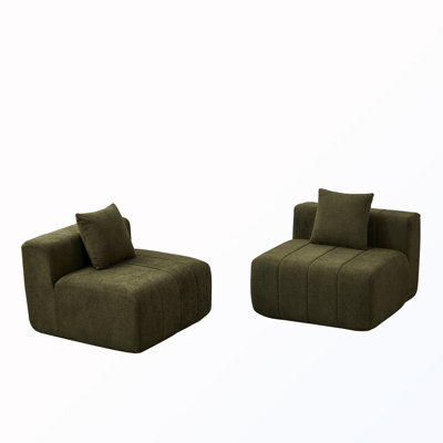 Sectional Sofa With 2 Pillows