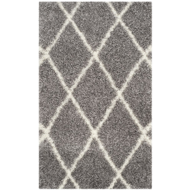 Amhold Shag Performance Geometric Rug, Rectangle 3' x 5'