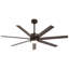 Ventilateur de plafond 56 po avec lumière, 7 pales en noyer ABS, moteur à courant continu, télécommande, conçu pour une utilisation intérieure et extérieure couverte-131230494-131230496