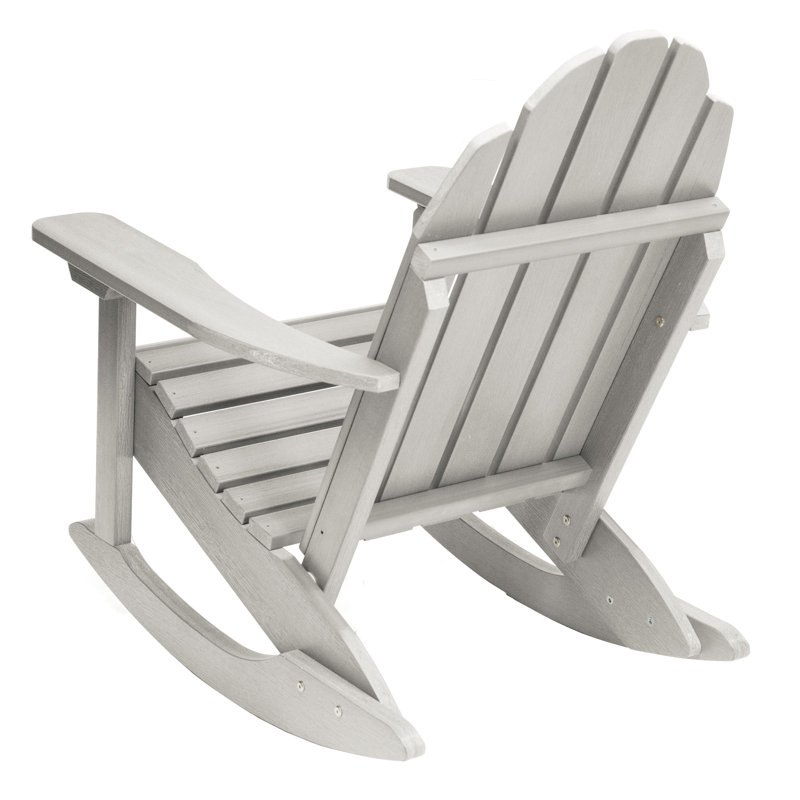 Chaise berçante en plastique Natoli, Gris havre