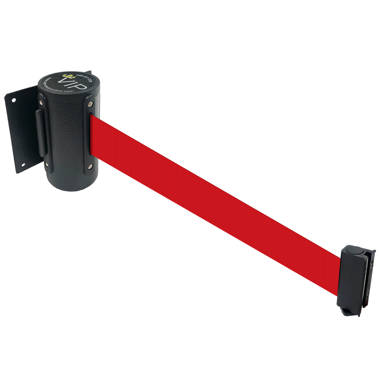 Aarco Products Inc. Brass Rope Queuing System with Black Rope - 12Dia x  40H