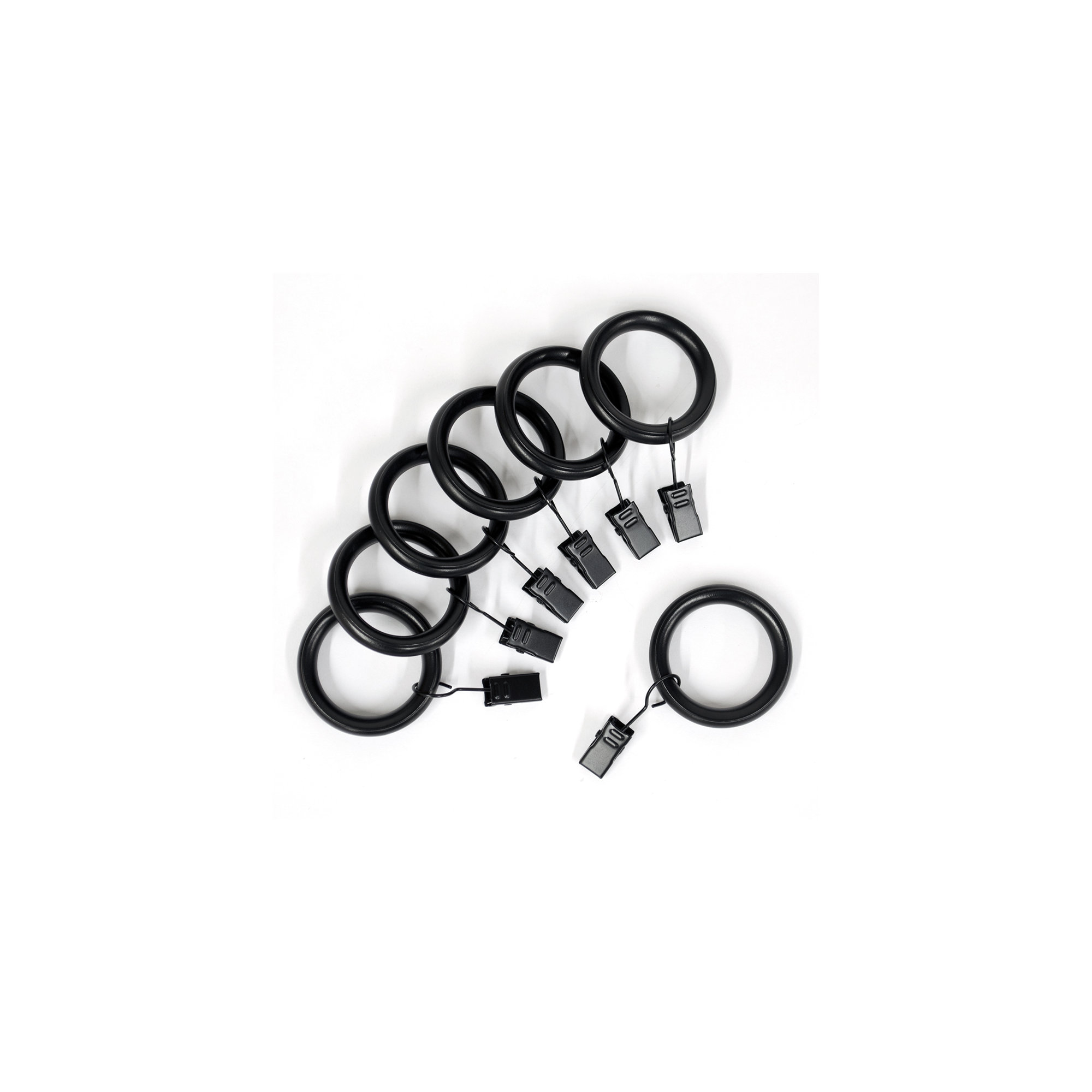 Vasios Curtain Rings, Black