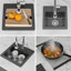Évier de bar à montage sur comptoir en quartz - Évier de cuisine 15 po x 15 po x 9,65 po