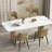  Modern Velvet Upholstered Dining Chair Side Chair with Wooden Legs-233511917