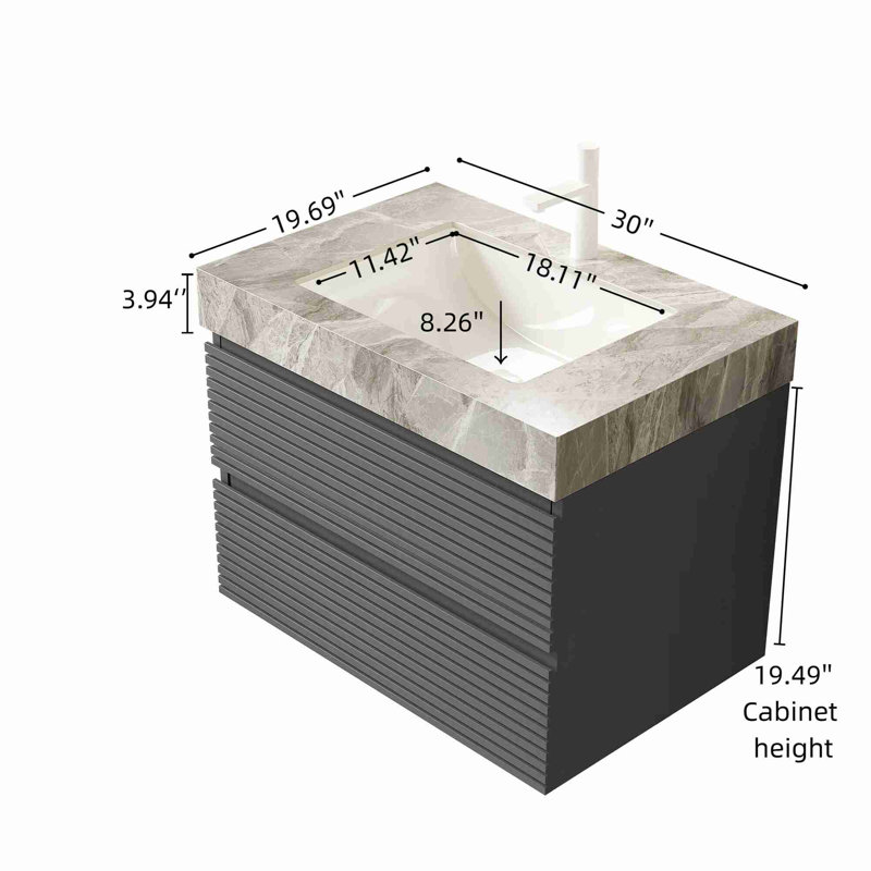 Meuble-lavabo de salle de bain, 30"