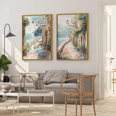 «Coastal Greeting», ensemble de 2 pièces encadrées par Azure Artisanal Studio