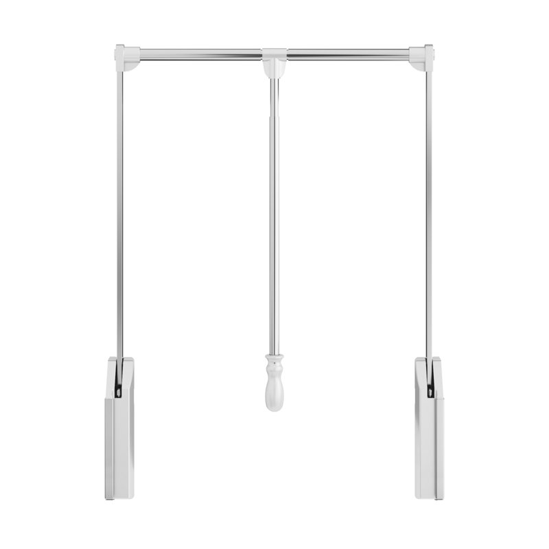 Metal Adjustable Wall Mounted Clothes Rack, Polished Chrome