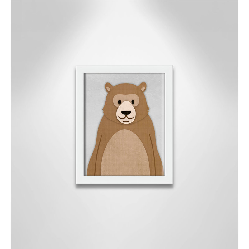 Adhésif décoratif Cheery Bear, 10" H x 8" W x 1.18" D, Encadré de boîte blanc