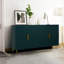 Meuble télé en bois avec armoire de rangement et tablettes réglables