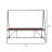 Solid Wood Top Metal Base Dining Table
