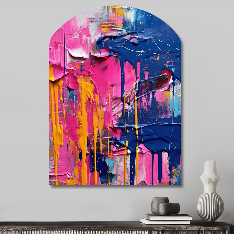 «Chineme - Arch», art mural abstrait en métal, sculpture murale asymétrique en métal, H 34 po x l 25 po