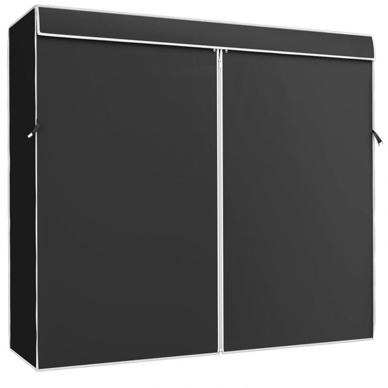 Housses de porte-vêtements en tissu, H 73,8 po x l 77 po x P 16,9 po, Noir