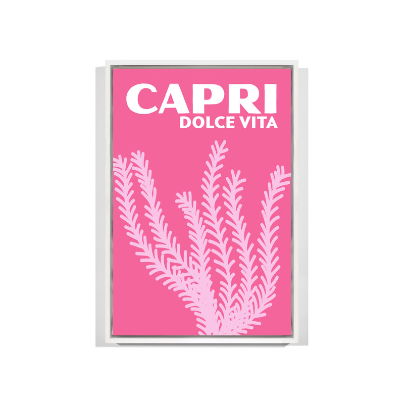 Capri, White Floater Framed, 51" H x 34" W