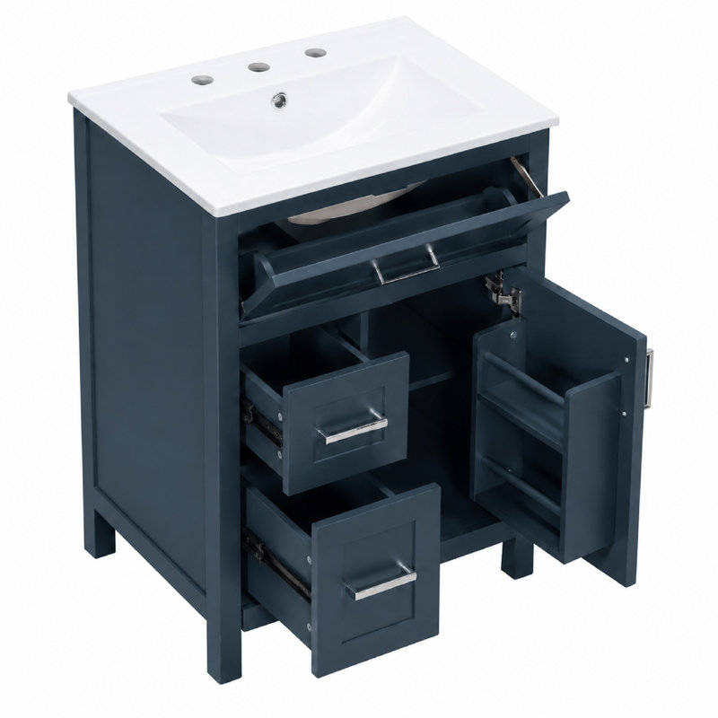 Meuble-lavabo 24 po avec lavabo en céramique