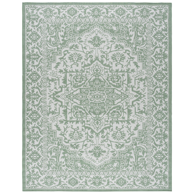 Tapis d'intérieur / extérieur oriental lavable à la machine Mahirah Performance, Rectangle 8 pi x 10 pi