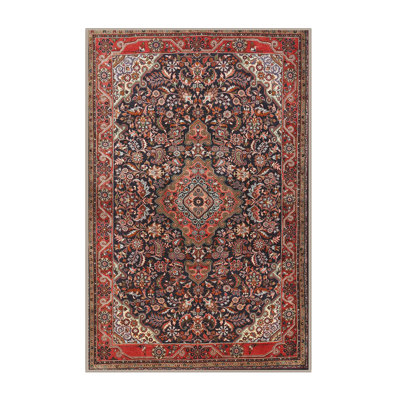 Tapis rouge / brun traditionnel Garg