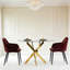 Square Dining Table,Glass Dining Table,Square 90X90x75cm,Golden Leg,Glass Table Top-1578669013
