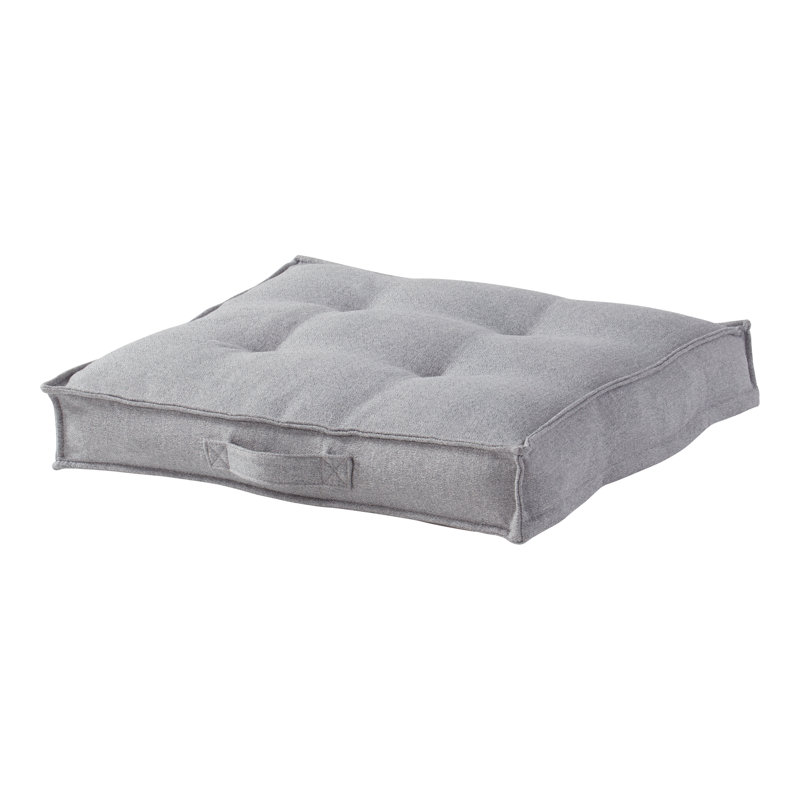  Polyester Floor Pillow, 5" H x 24" W, Cement