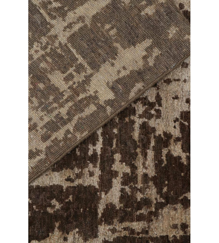Modern Hand Knotted Geometric Area Rug, Rectangle 9' x 12'
