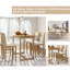 Ensemble de table de salle à manger 5 pièces à hauteur de comptoir Farmhouse avec 1 table rectangulaire et 4 chaises pour petits espaces, brun-1333898837