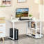 Industrial L-Shaped Computer Desk With 2 Side Shelves And Steel Frame, Corner Desk, Study Workstation For Home Office