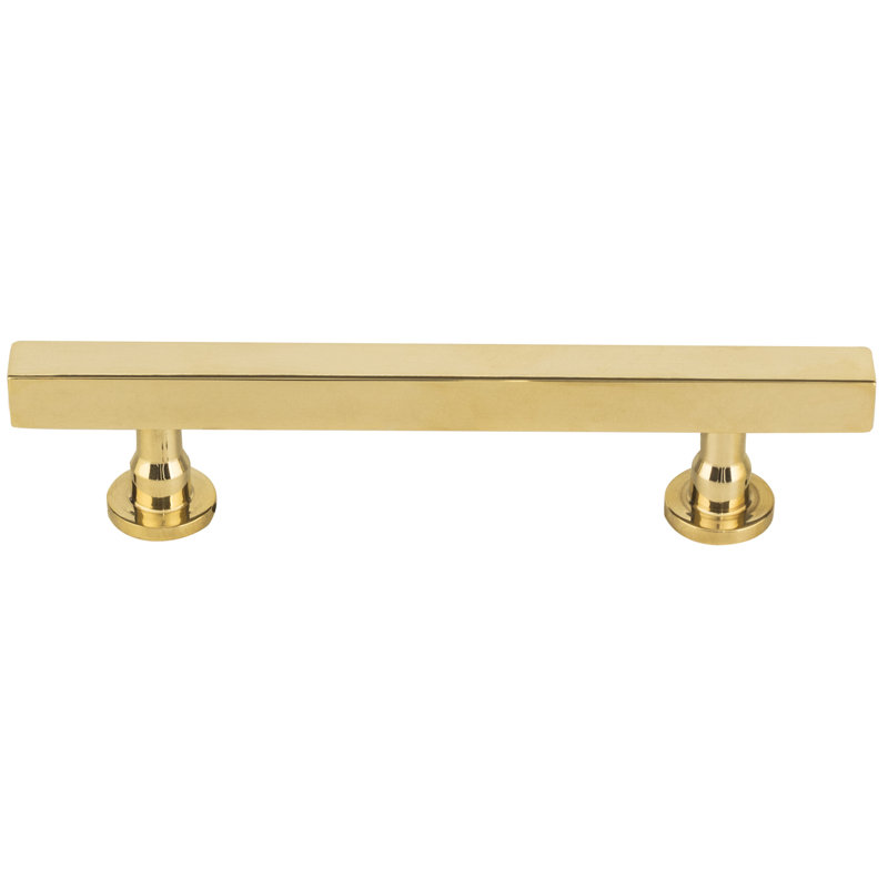 Dante Bar Pull, 3 3/4", Unlacquered Brass