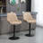 Swivel Upholstered Adjustable Height Counter Stool with Metal Frame-1343206098