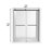 56"-60" W x 76" H Double Sliding Frameless Shower Door with Soft-Closing and Clear Tempered Glass-99354122