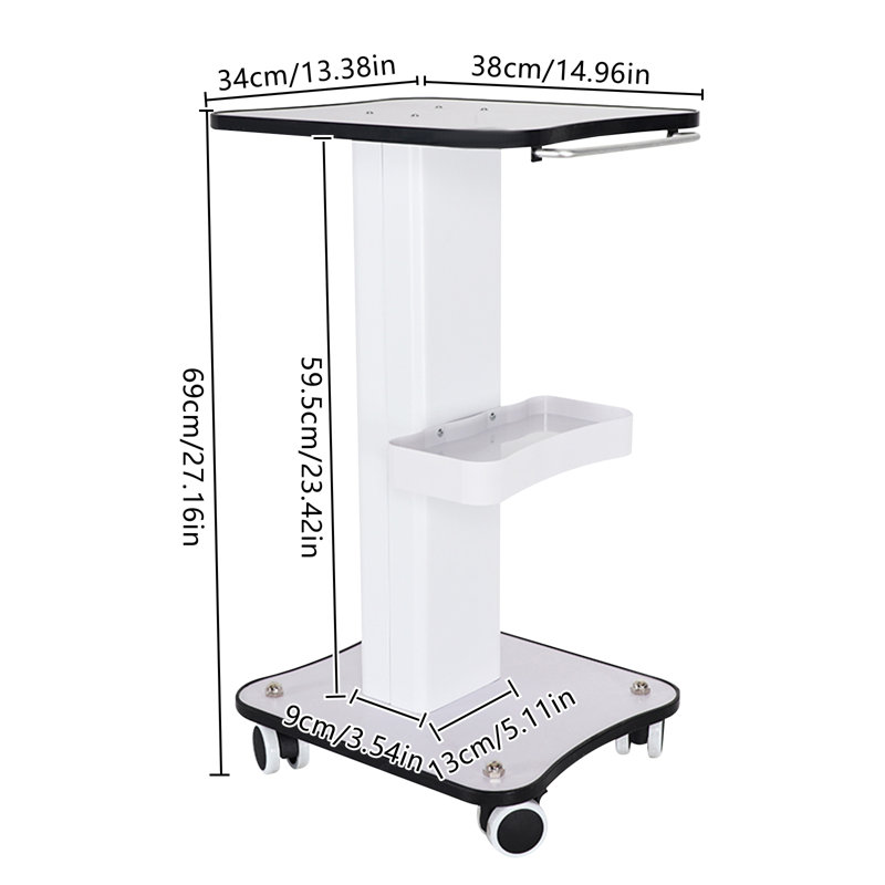 26.3'' H x 13.4'' W Utility Cart with Wheels