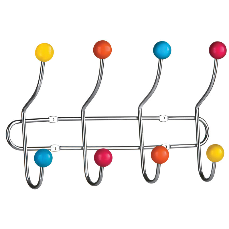 Kruze Plastic 8 - Hook Wall Mounted Coat Rack