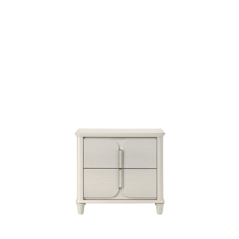 Mobilier de chambre élégant blanc perle - Vaste espace de tiroir inclus