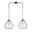Luminaire suspendu en métal à hauteur réglable 2 lumières