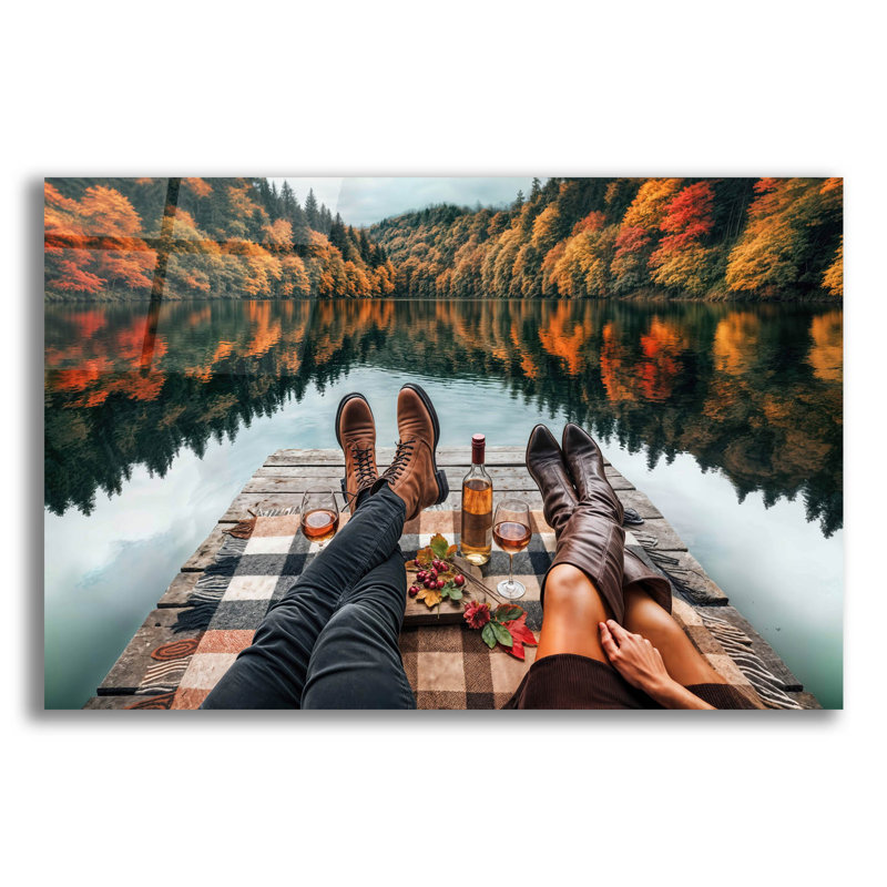  «Fall Days Are Beautiful» par Rey Klimt, art mural en verre acrylique, 24 po x 16 po