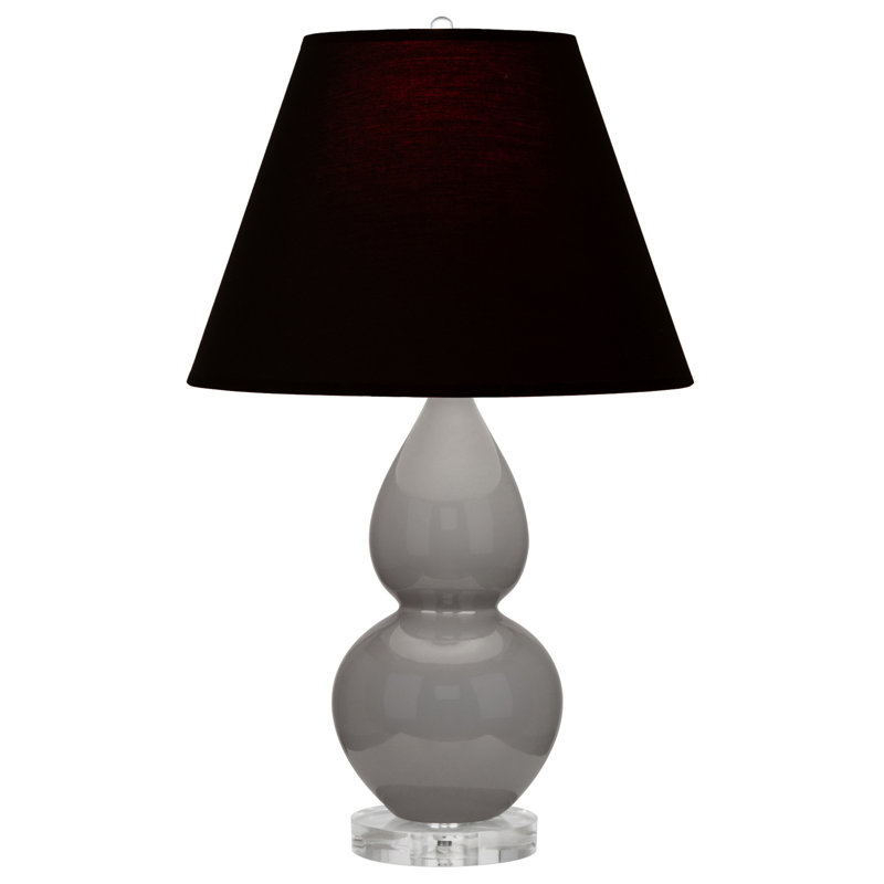 Petite lampe d'appoint à double gourde, Noir / Rouge, Taupe fumé